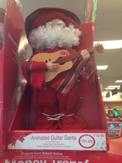 Photographic proof of Santa's Hispanicness -and penchant for singing in Spanish